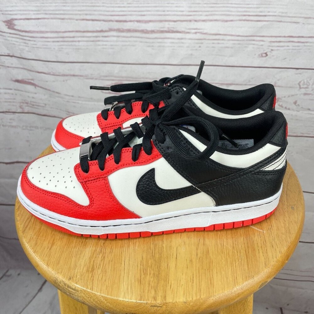 Nike Dunk Low EBM NBA 75 Anniversary Chicago Chile Red (GS) DO6288-100 Size‎ 6Y